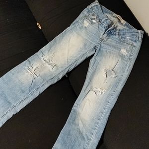 Distressed Hollister straight-leg jeans